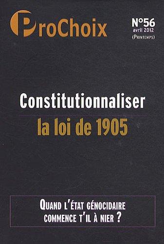 ProChoix, n° 56. Constitutionnaliser la loi de 1905