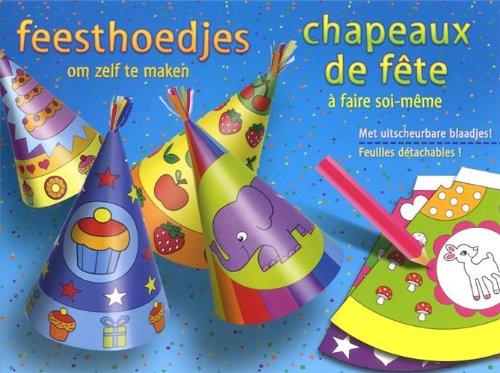 Feesthoedjes om zelf te maken : met uitscheurbare blaadjes !. Chapeaux de fête à faire soi-même : feuilles détachables !