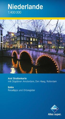 Aral Straßenkarte Niederlande / 1:400 000 / Mit Cityplänen Amsterdam, Den Haag, Rotterdam / Mit Infoheft inkl. Ortsregister, Reisetipps und Entfernungsangaben