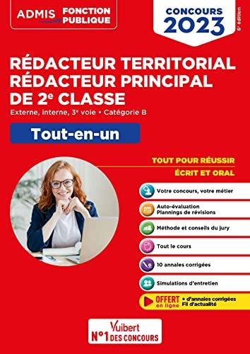 Rédacteur territorial, rédacteur principal de 2e classe : externe, interne, 3e voie, catégorie B : tout-en-un, concours 2023