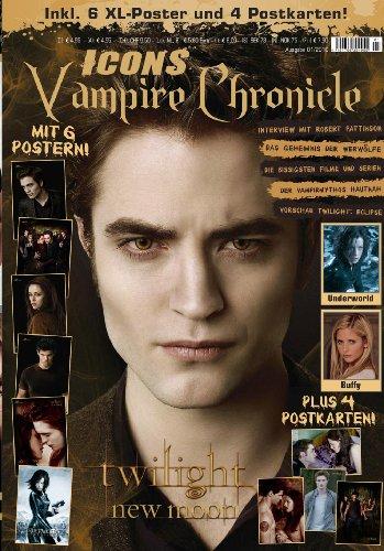 Icons Vampire Chronicles Twilight Limited Edition inkl. XXL/A1 Poster; mit 6 Postern + 4 Postkarten, allen Infos zu &#34;New Moon&#34;, Interview mit Robert Pattinson u. v. m.