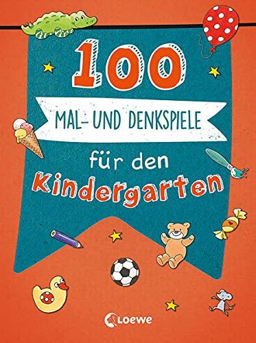 100 Mal- und Denkspiele für den Kindergarten: Lernspiel-Block zur Konzentrationsförderung für Kinder ab 4 Jahre (100 Übungen)