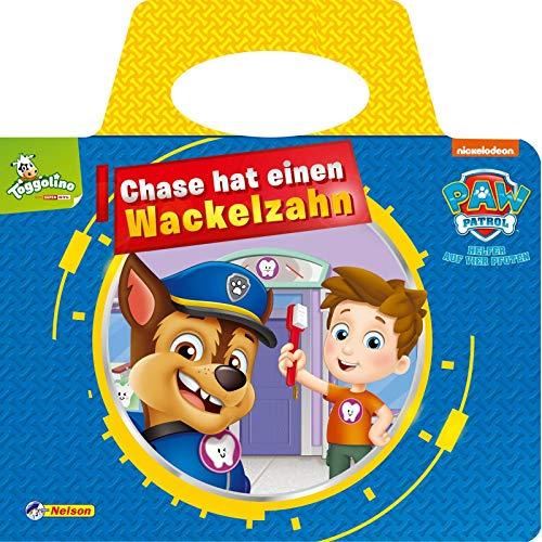 PAW Patrol: Chase hat einen Wackelzahn: Pappenbilderbuch mit praktischem Tragegriff für Kinder ab 2 Jahren