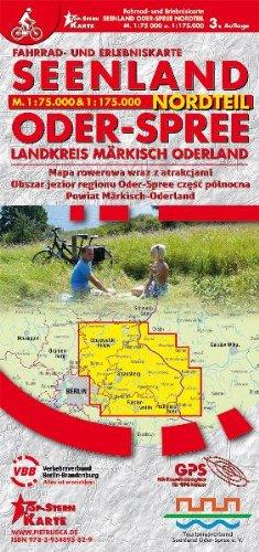 Seenland Oder-Spree Nordteil (Landkreis Märkisch Oderland): Fahrrad- und Erlebniskarte, Maßstab 1 : 75.000 / 1 : 175.000