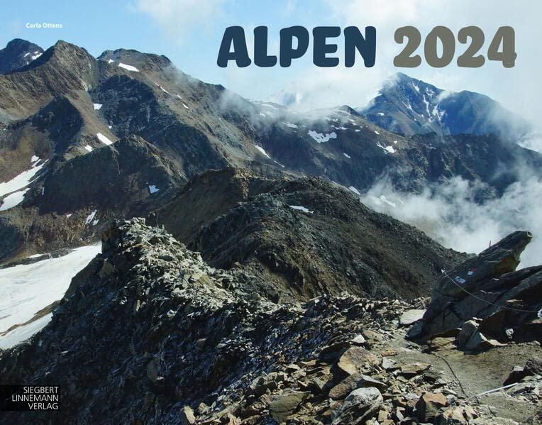 Alpen 2024: Großformat-Kalender 58 x 45,5 cm