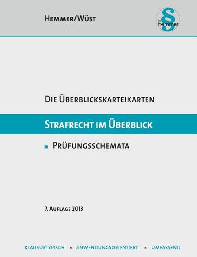 Übersichtskarteikarte Strafrecht im Überblick: Strafrecht AT. Strafrecht BT. StPO